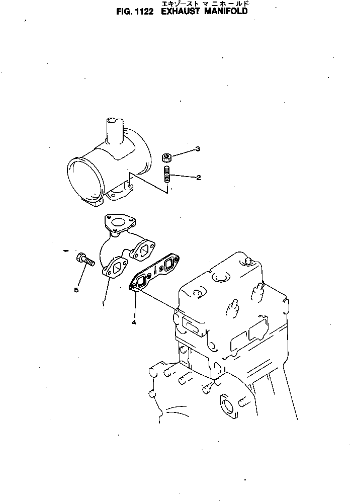 EXHAUST MANIFOLD A. 6142-12-5010 KOMATSU