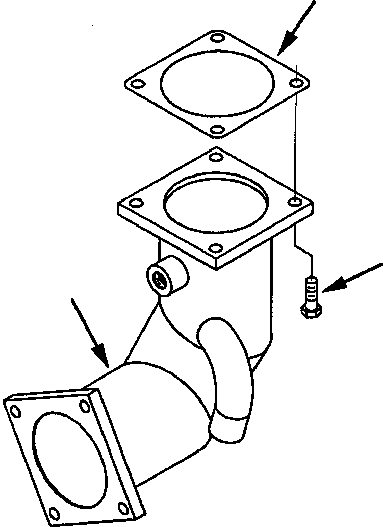 CONNECTION, WATER INLET 3216-64-6150 KOMATSU