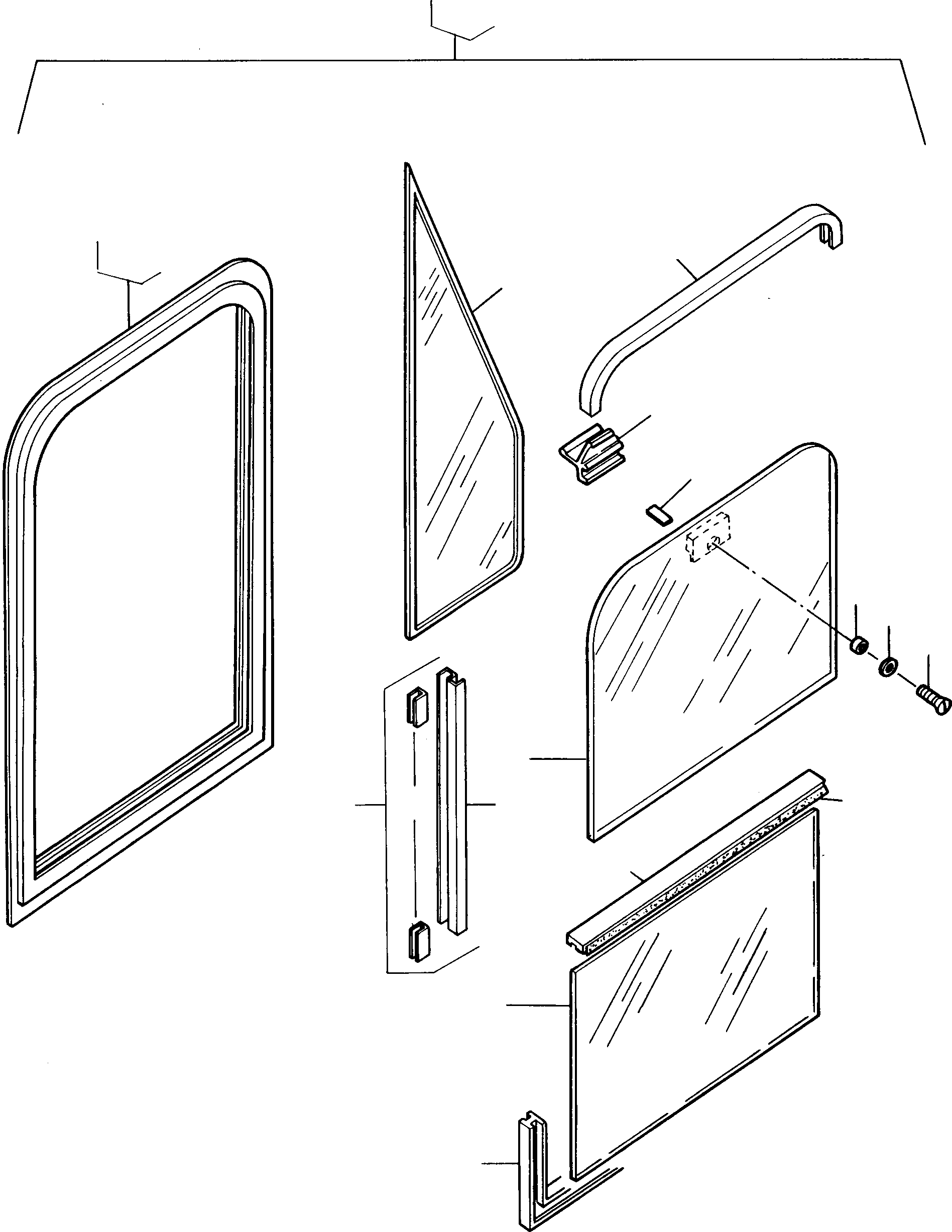 SLIDING WINDOW 4004700M91 KOMATSU
