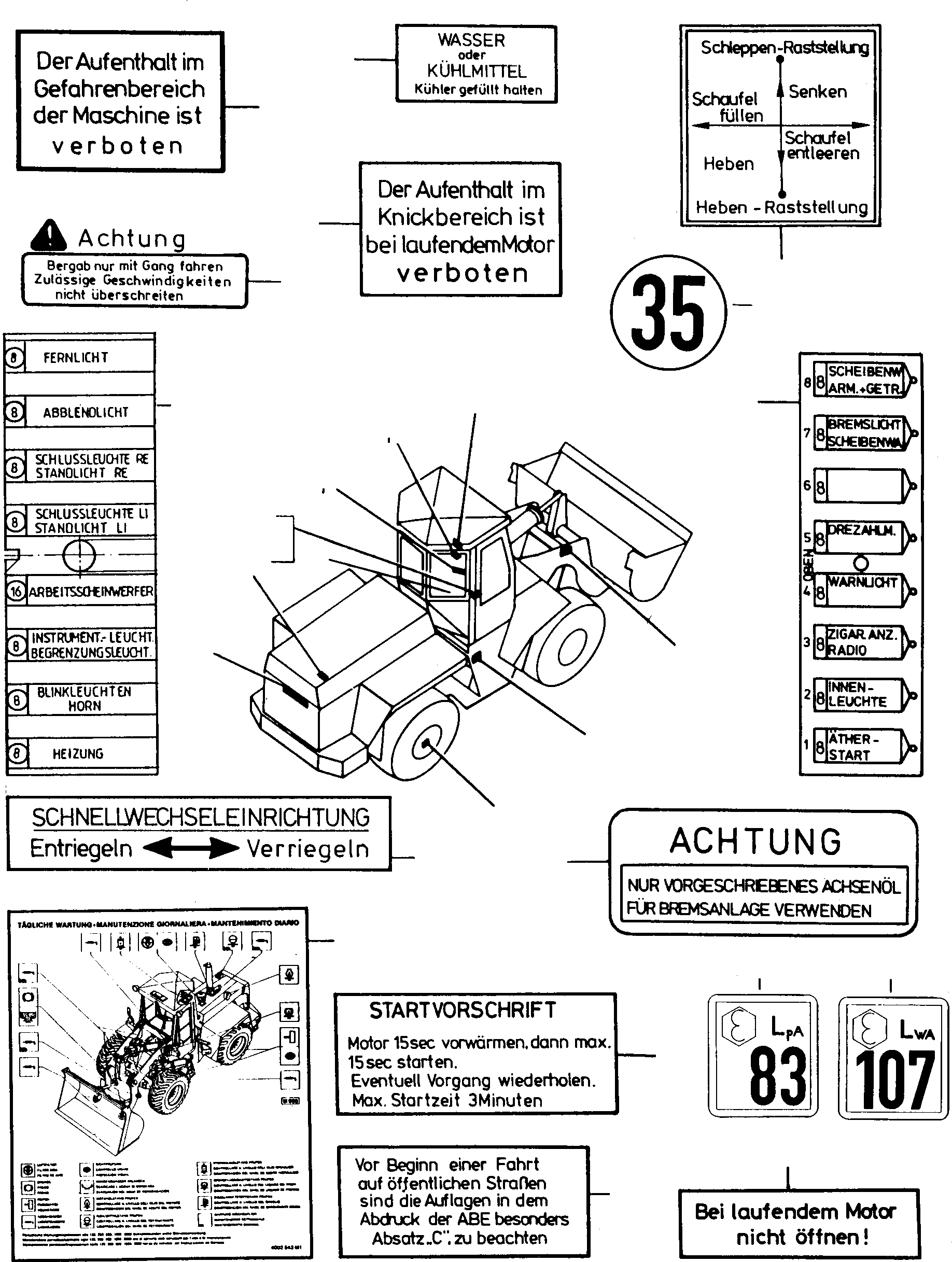 NOTE PLATE 3080707M2 KOMATSU