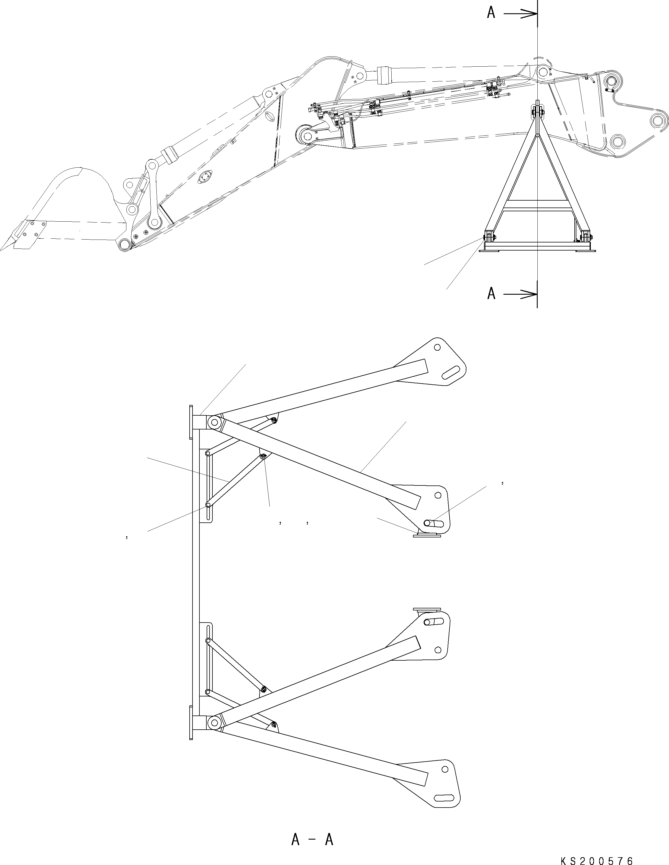 WORK EQUIPMENT STAND, KIT 207-818-KD13 KOMATSU