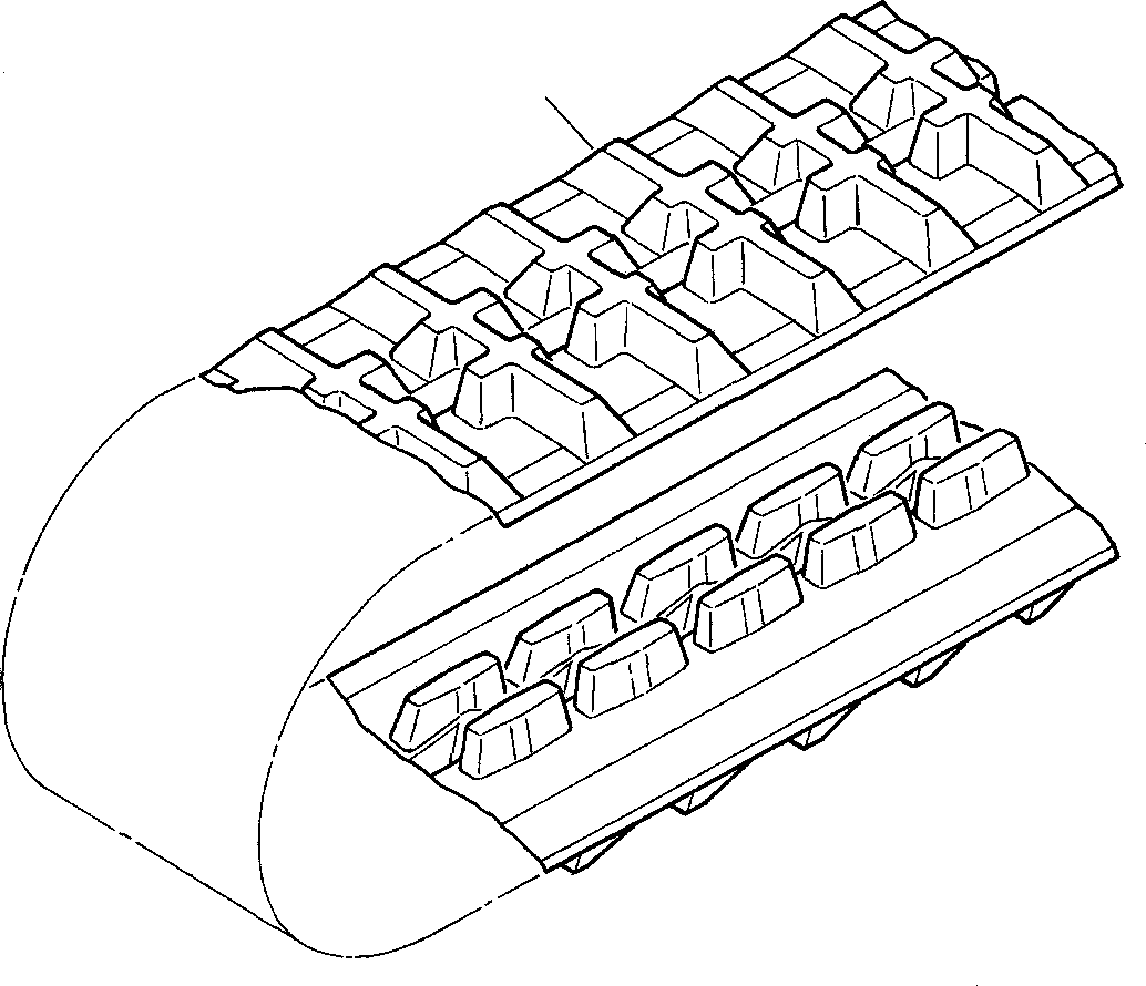 RUBBER SHOE, ASSY. 3F0532051 KOMATSU