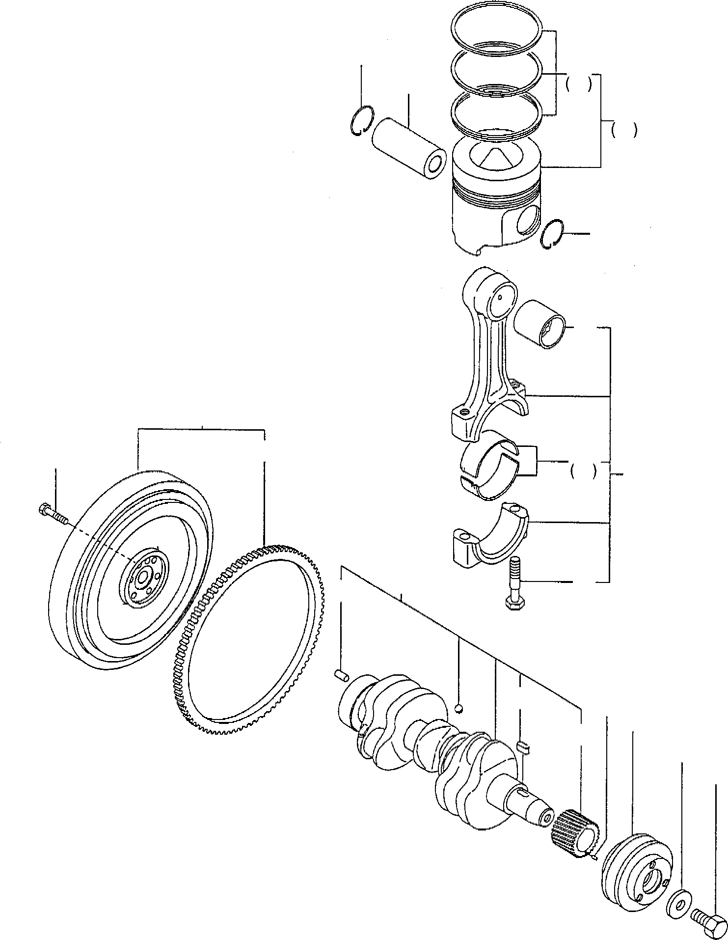 RING SET, PISTON YMR001114 KOMATSU