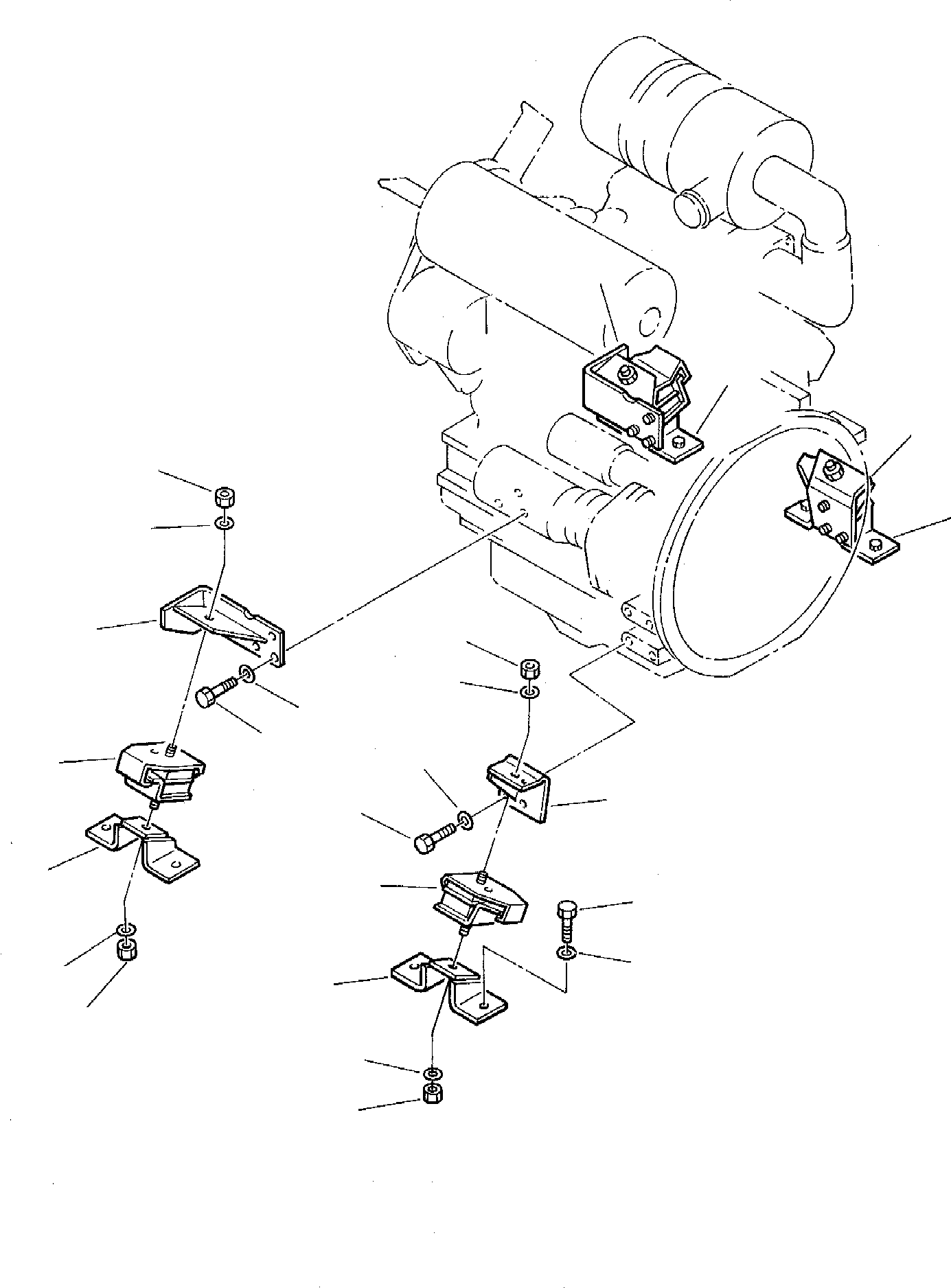 SUPPORT, REAR, L.H. 3F1005053 KOMATSU