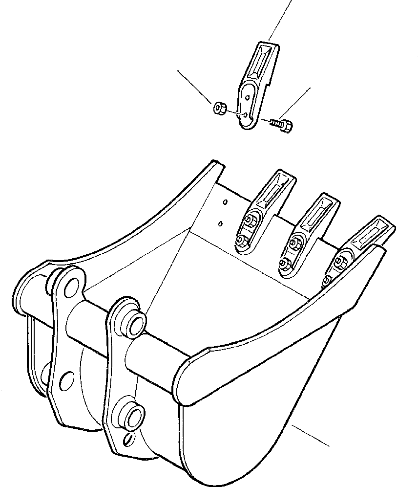 BUCKET, L=600 mm 3F2094054 KOMATSU