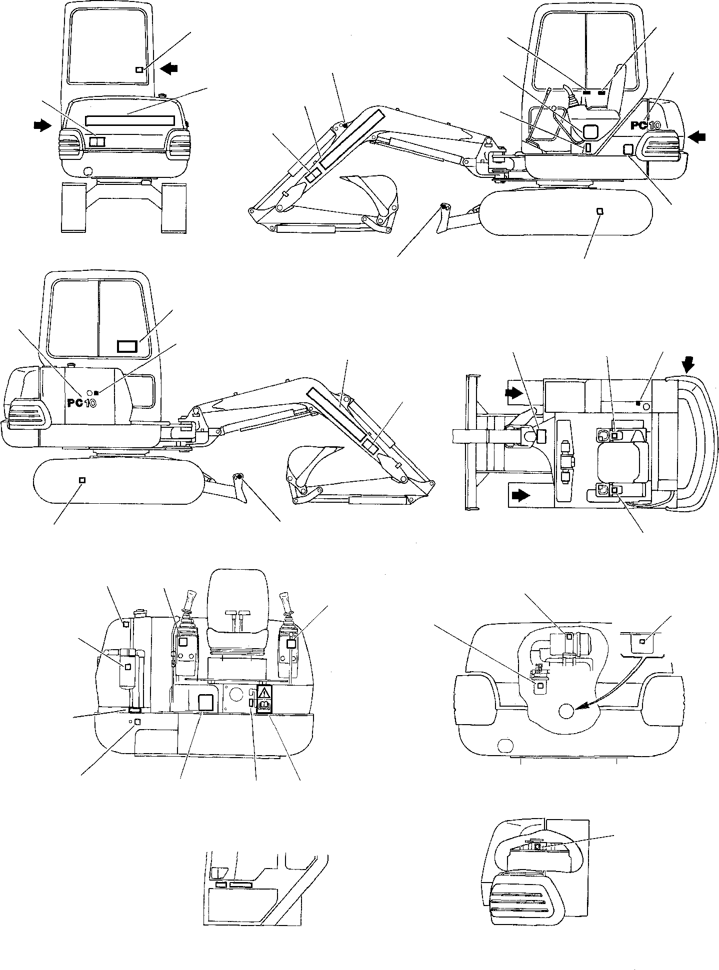 PLATE, SAFETY, EMERGENCY EXIT 3F10B2610 KOMATSU