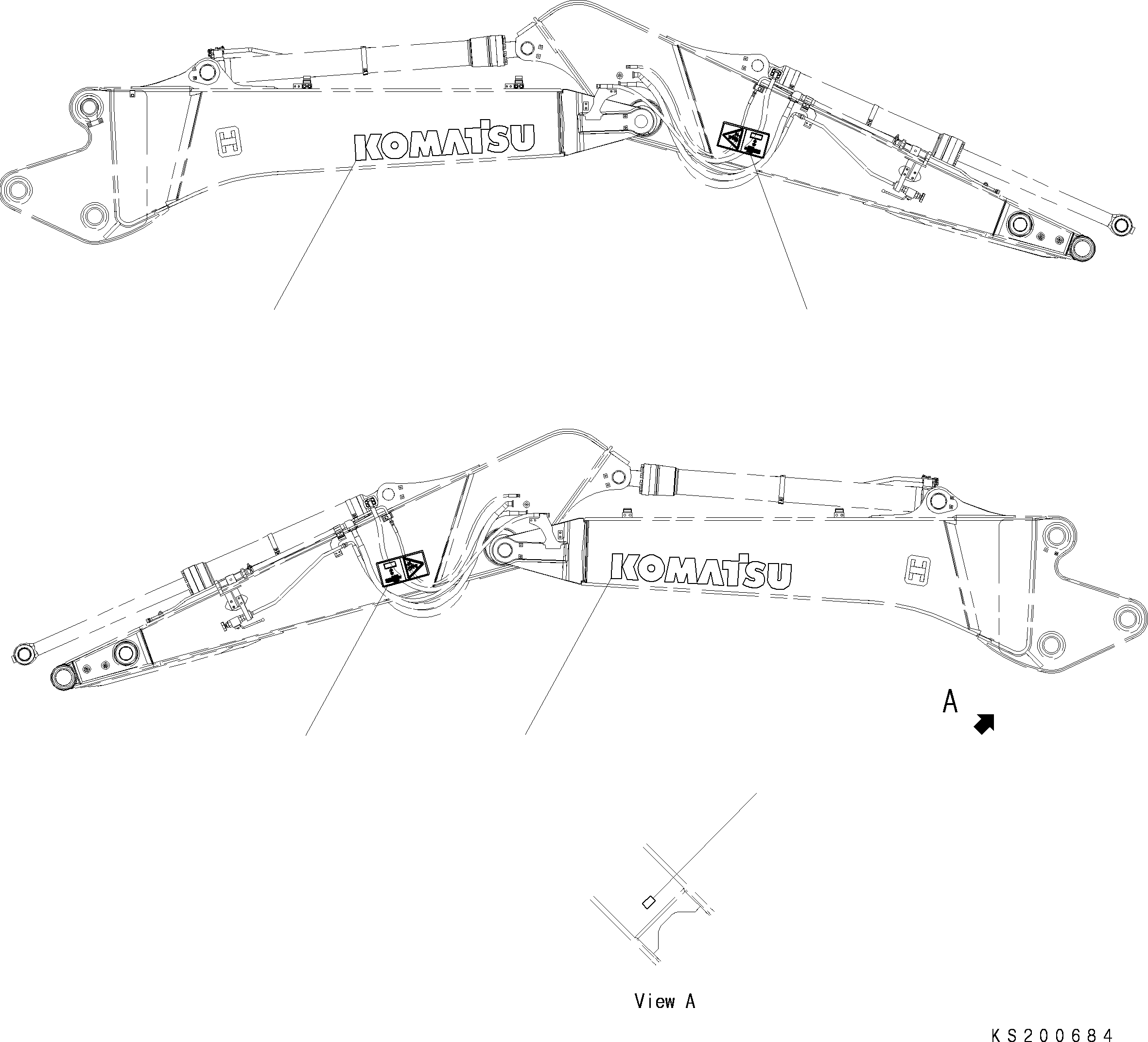 Трубка 20K-70-11611 KOMATSU