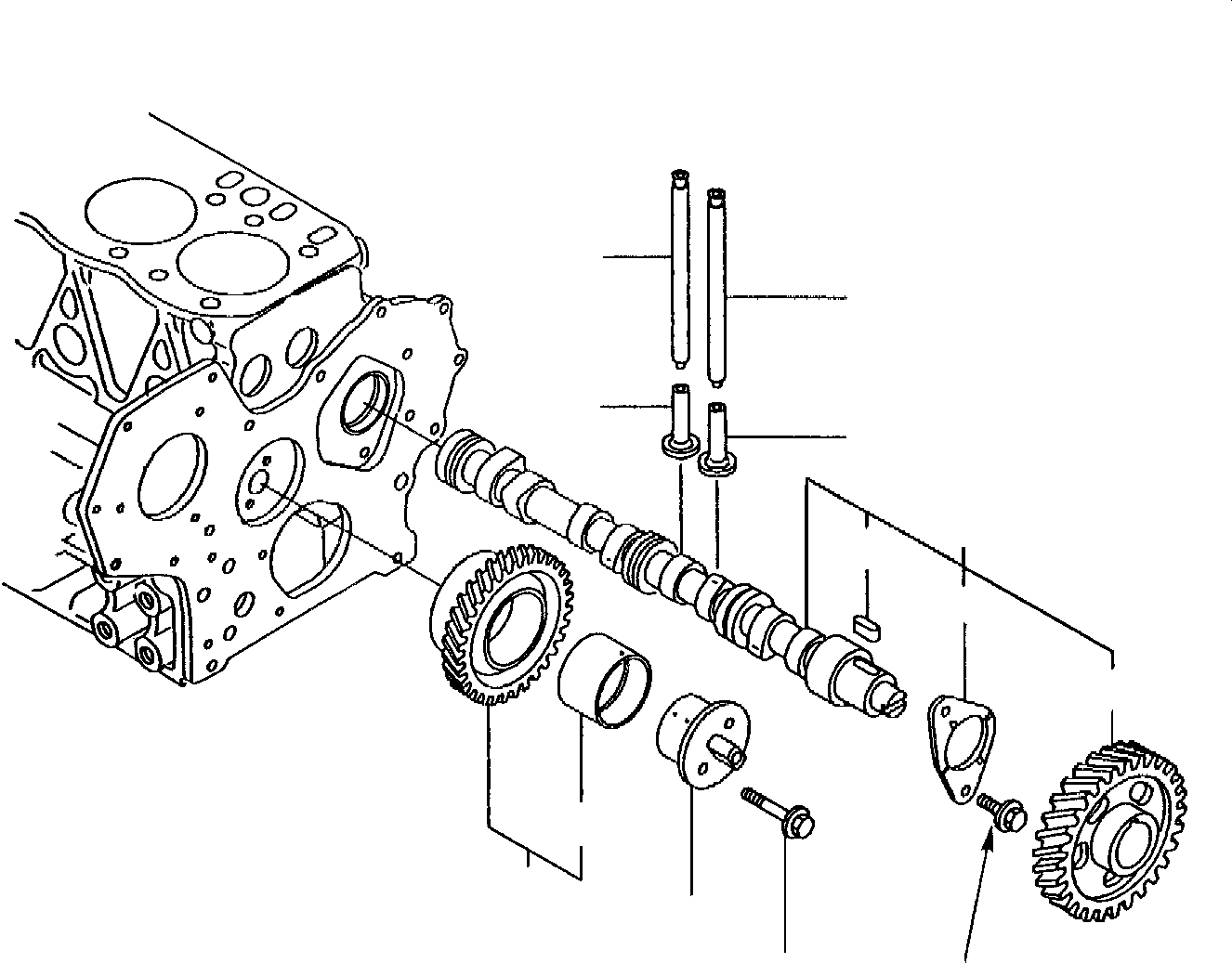 CAMSHAFT ASSY. YMR000600 KOMATSU