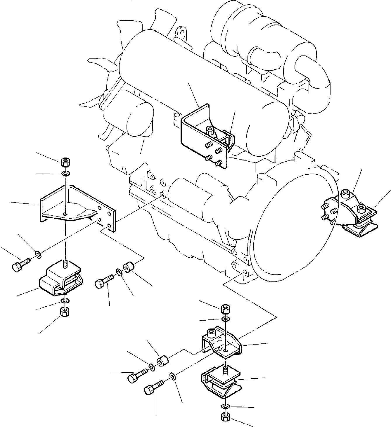SUPPORT, REAR, L.H. 3F4505052 KOMATSU