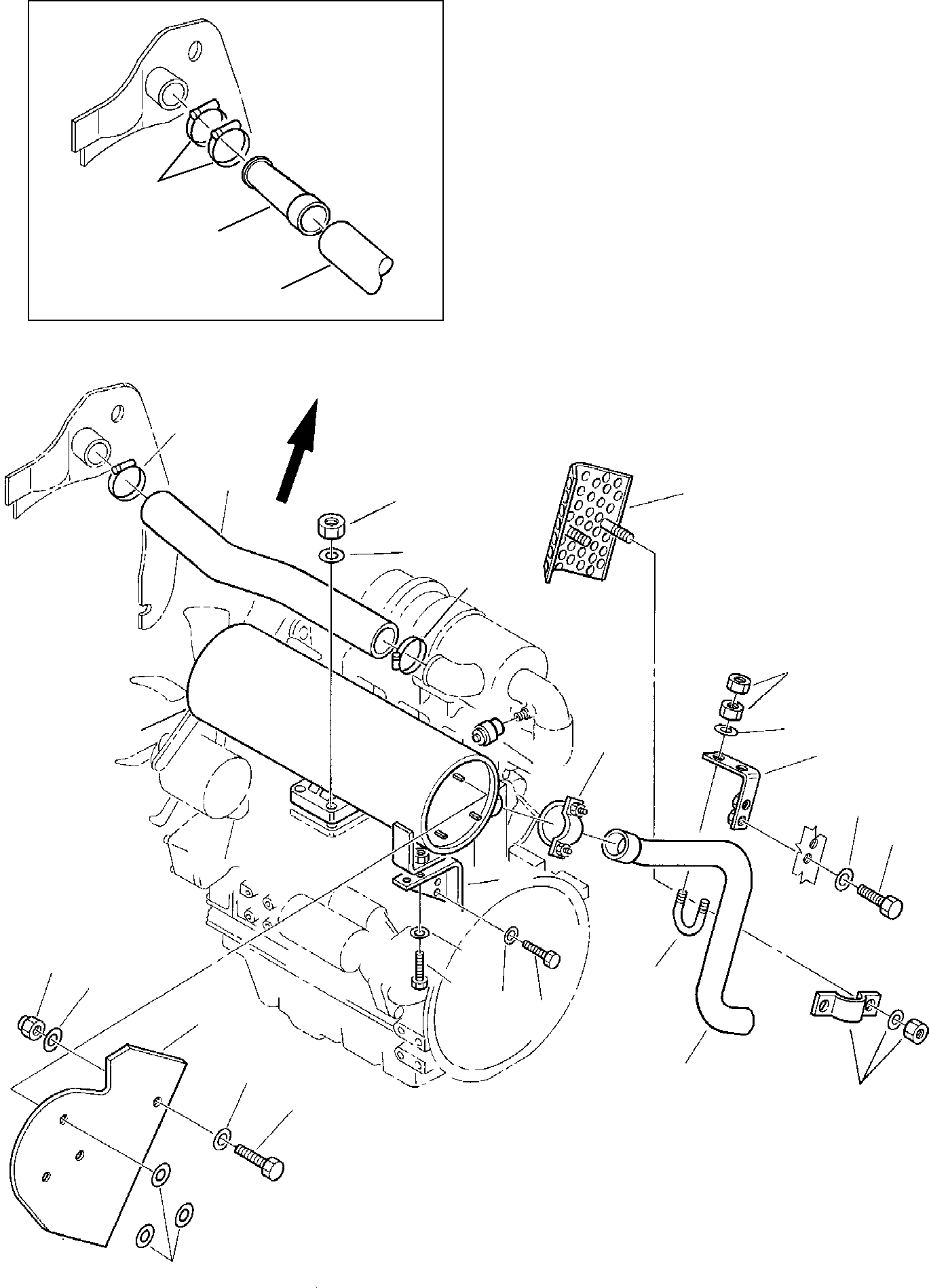Глушитель YMR001103 KOMATSU