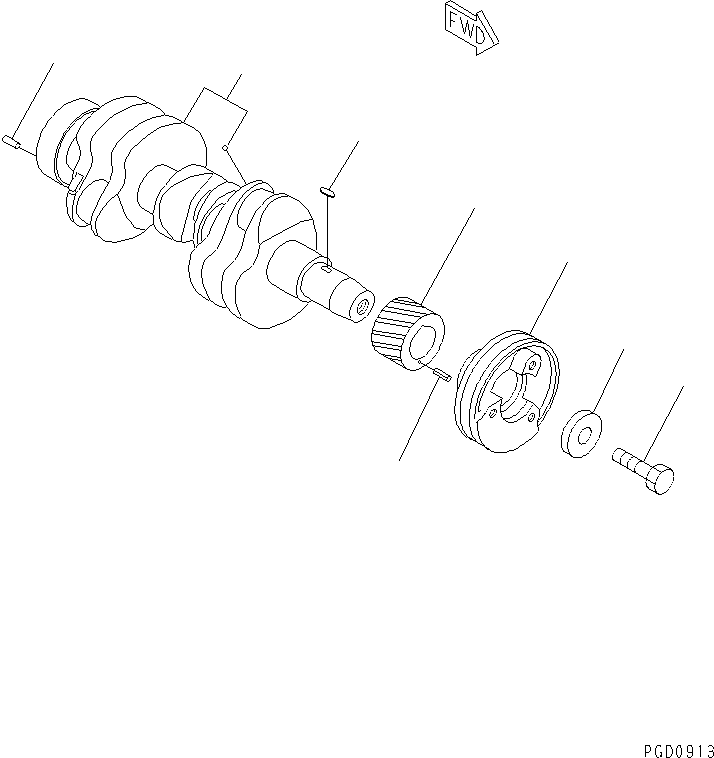 CRANKSHAFT ASS'Y 451-931 KOMATSU