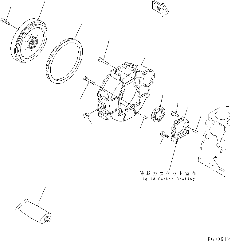 FLYWHEEL ASS'Y 457-786 KOMATSU