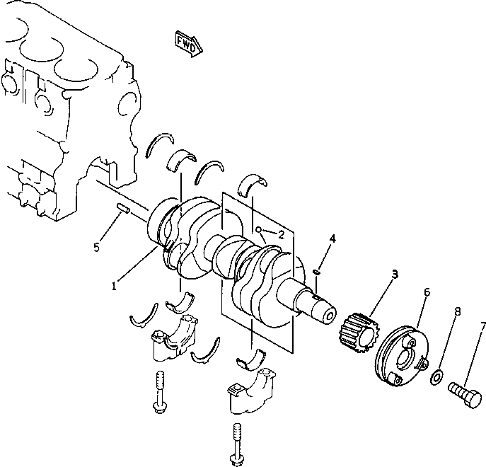 CRANKSHAFT ASS'Y YM719260-21700 KOMATSU