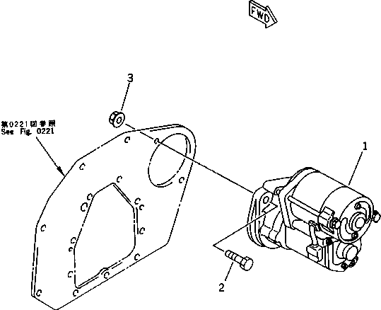 STARTING MOTOR ASS'Y,(SEE FIG.0661) (YM124520-77011) KOMATSU