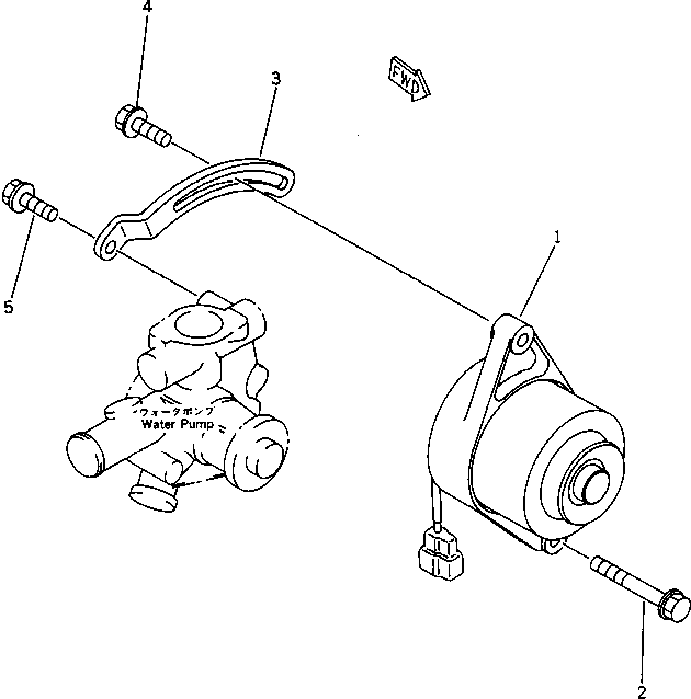 ALTERNATOR A. (15A),(SEE FIG.0641) (YM171301-77201) KOMATSU