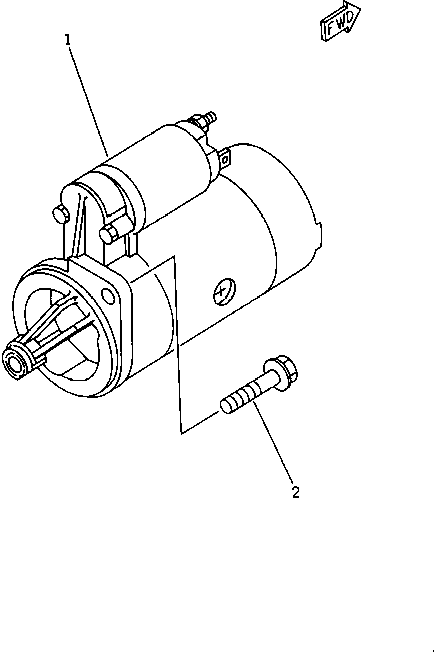 STARTING MOTOR ASS'Y,(SEE FIG.0661) (YM119225-77010) KOMATSU