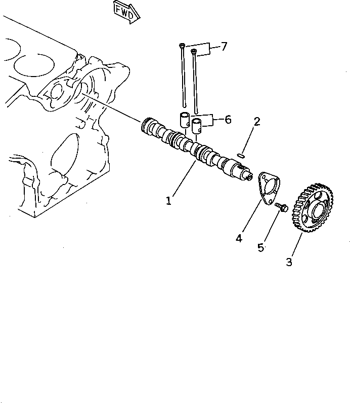 CAMSHAFT ASS'Y YM119260-14580 KOMATSU