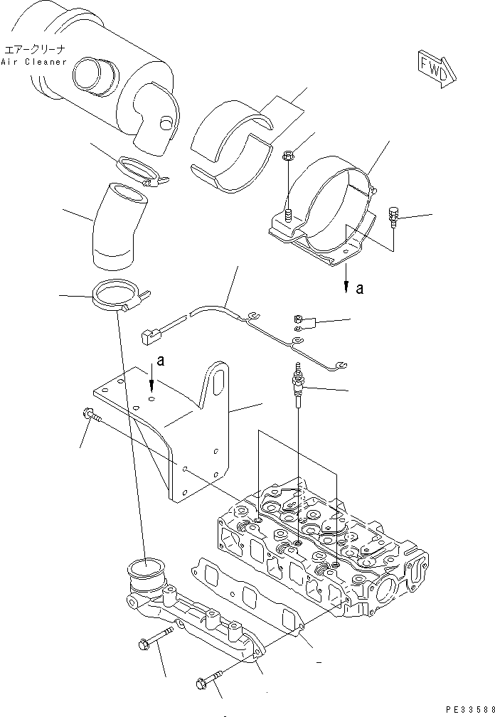 BRACKET,AIR CLEANER YM119233-12550 KOMATSU