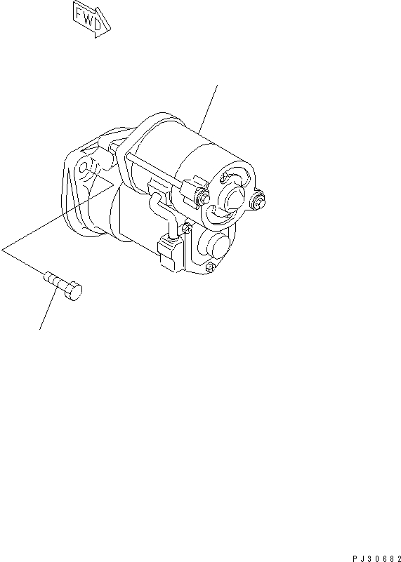 STARTING MOTOR ASS'Y,(SEE FIG.0661) (YM119620-77011) KOMATSU