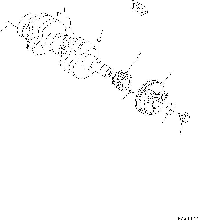 PULLEY,CRANK YM119233-21670 KOMATSU