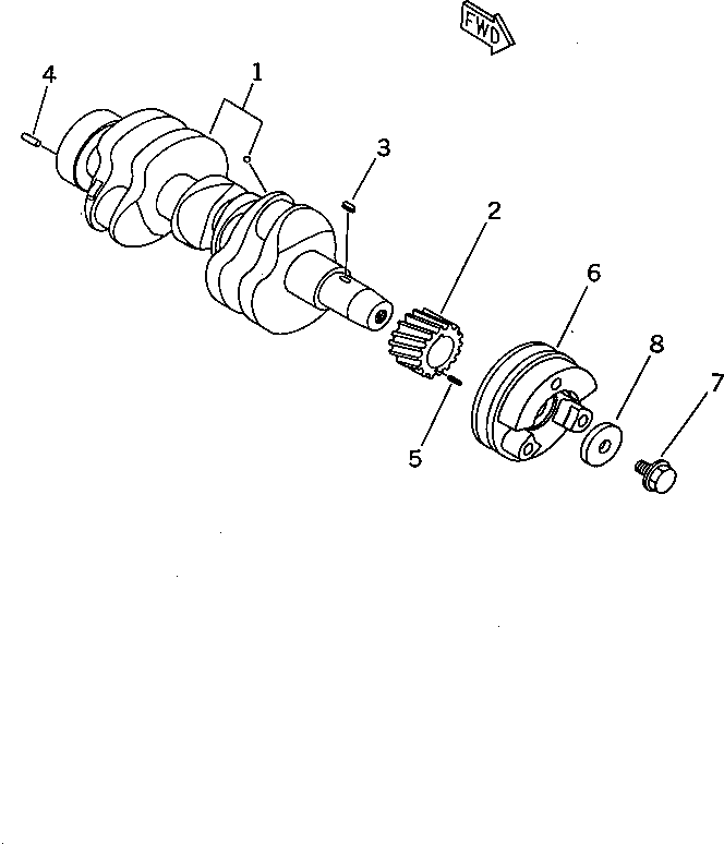 PULLEY,CRANK YM119233-21690 KOMATSU