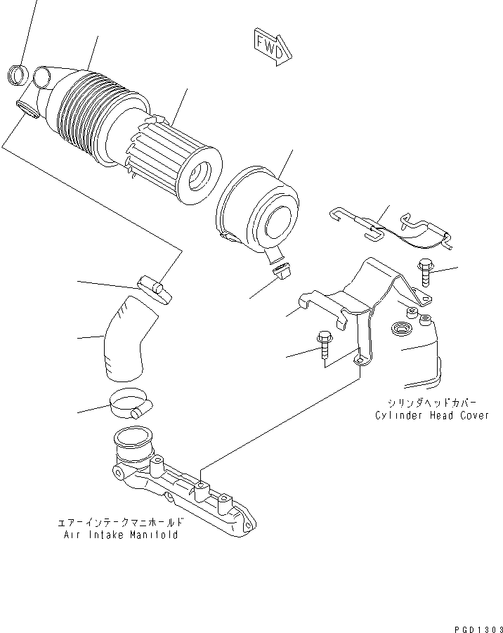 AIR CLEANER YM119233-12540 KOMATSU