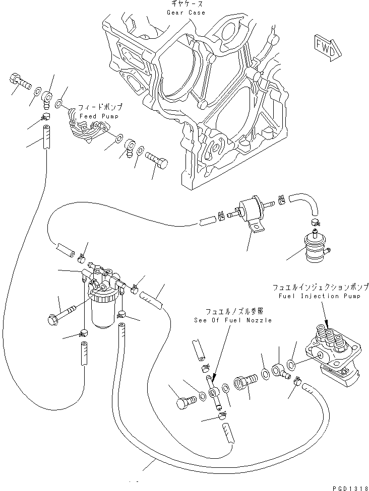 FUEL FEED PUMP, ASSY. YM119225-52102 KOMATSU