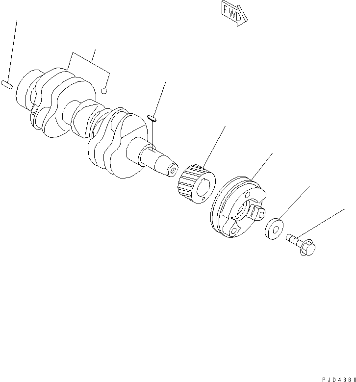 Шкив YM119265-21650 KOMATSU