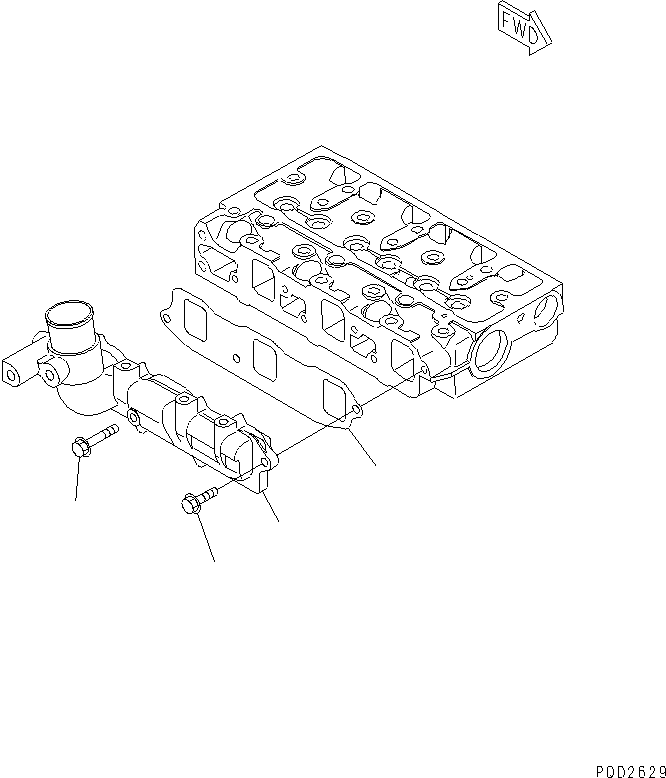MANIFOLD, INTAKE YM119275-12100 KOMATSU