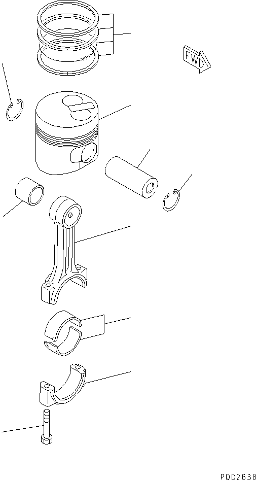 PISTON, ASSY. YM119326-22080 KOMATSU