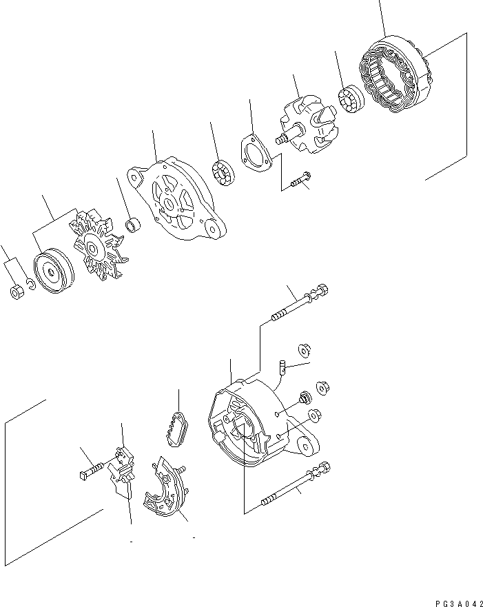 ALTERNATOR ASS'Y YM121400-77201 KOMATSU