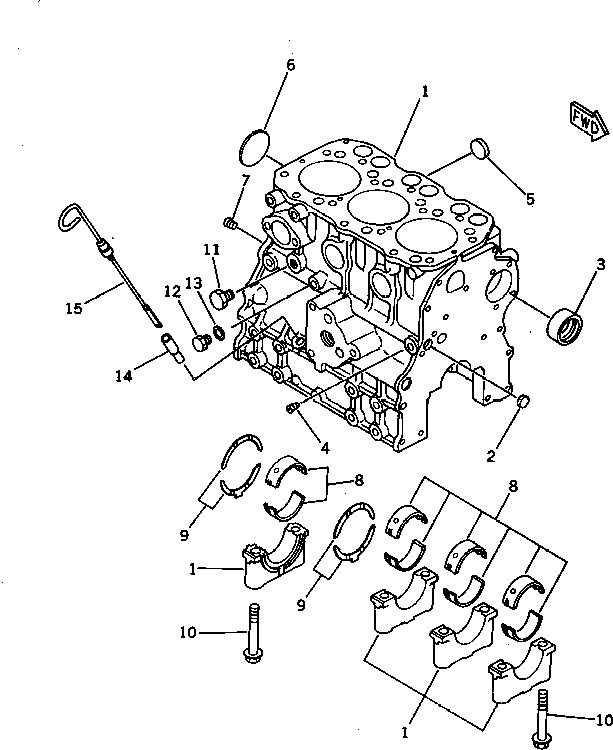 пробка YM119600-01050 KOMATSU
