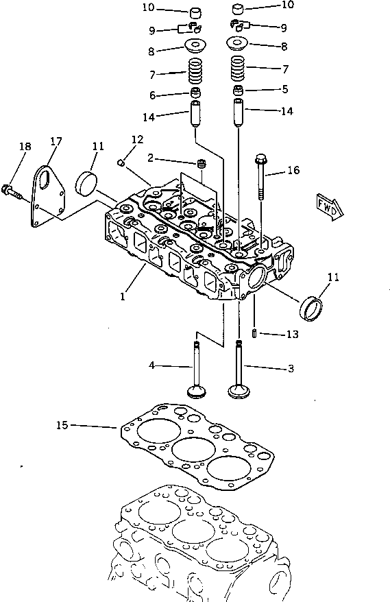 GUIDE,VALVE YM119620-11801 KOMATSU