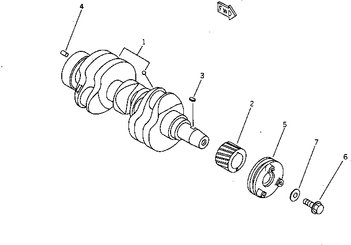 CRANKSHAFT ASS'Y YM719660-21700 KOMATSU