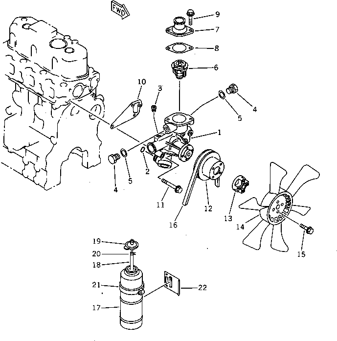 Клиновой ремень \0\YM119831-42290 KOMATSU