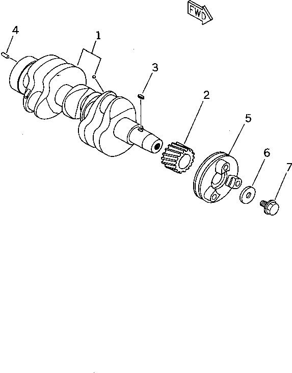 CRANKSHAFT ASS'Y YM119623-21700 KOMATSU