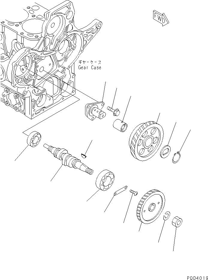 GEAR,INJECTION PUMP YM119624-25900 KOMATSU