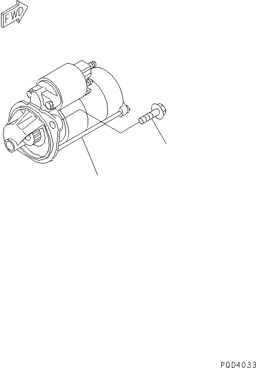 STARTING MOTOR ASS'Y,(SEE FIG.A6210-B0A1) (YM119255-77010) KOMATSU