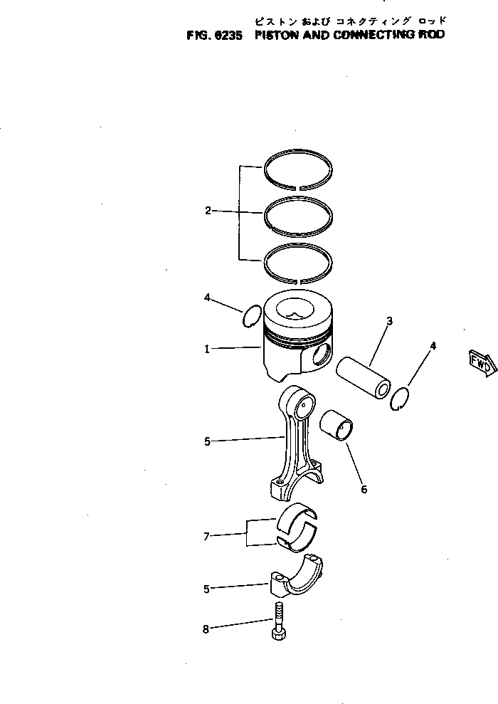 PISTON ASS'Y (STD) YM119810-22080 KOMATSU
