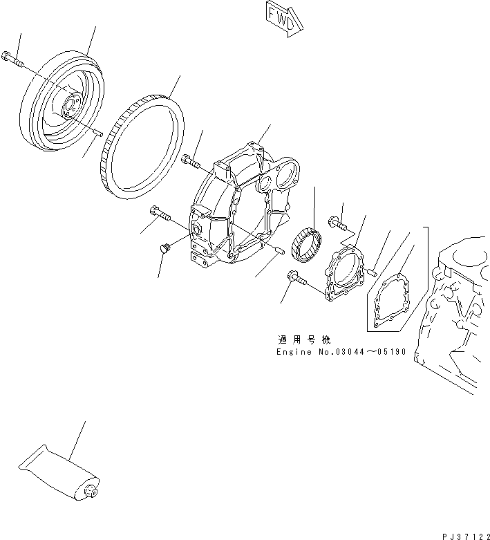 Прокладка YM129150-01660 KOMATSU