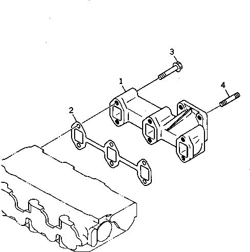 EXHAUST MANIFOLD A. YM119810-13100 KOMATSU