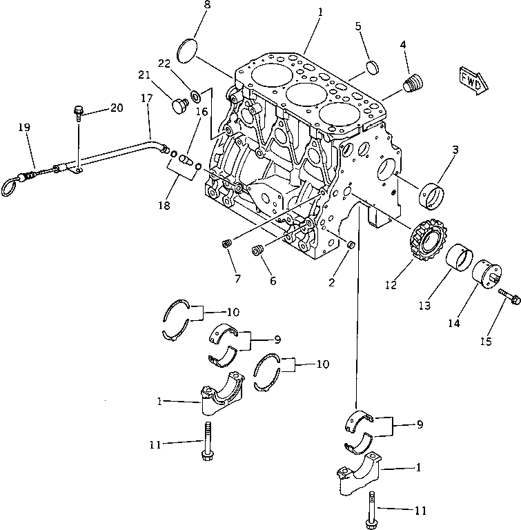 Направляющая YM119620-34811 KOMATSU