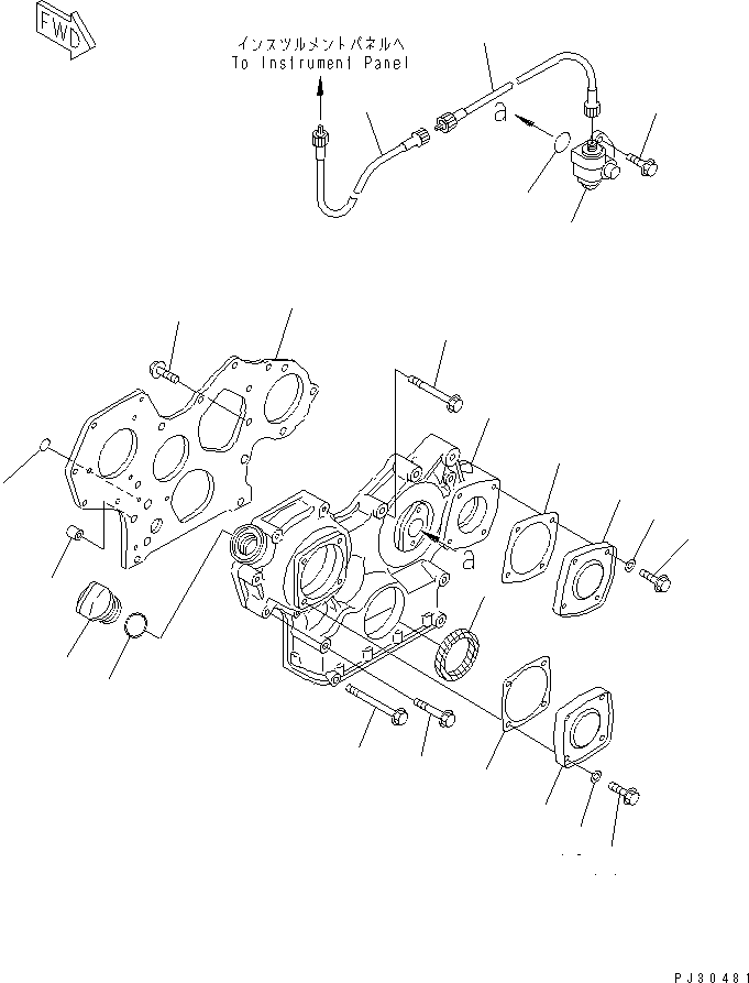 FLANGE,FRONT YM171353-01520 KOMATSU