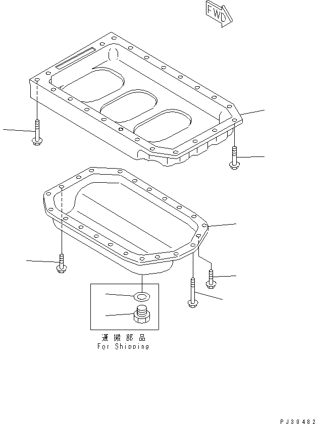 OIL PAN ASS'Y YM771353-01540 KOMATSU