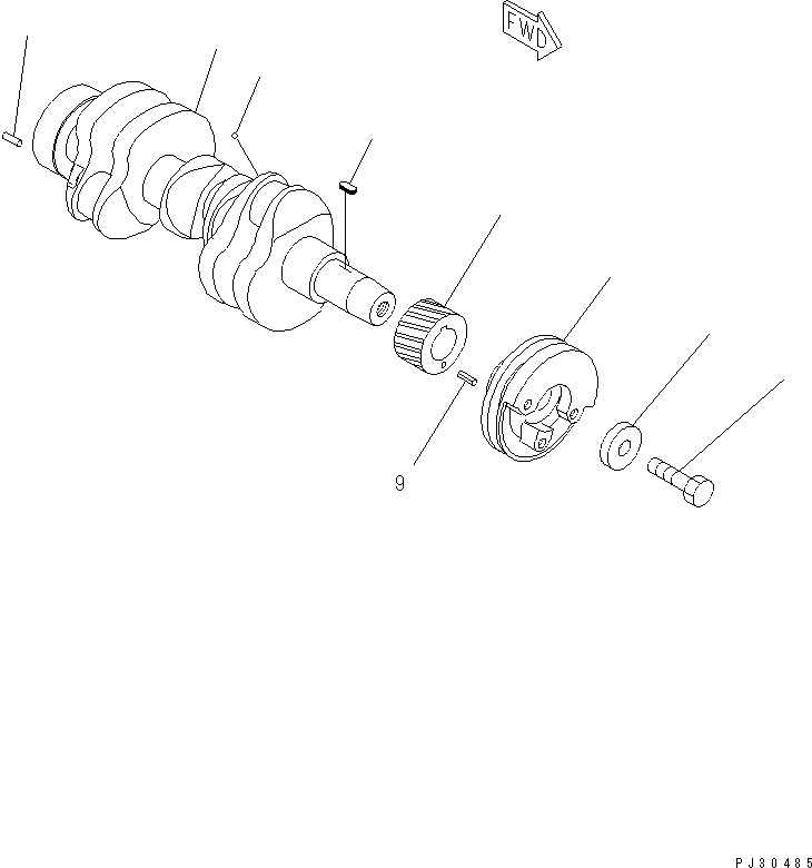 PULLEY,CRANK YM171340-21650 KOMATSU