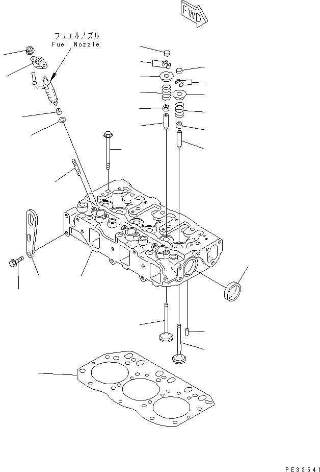 CYLINDER HEAD ASS'Y YM119812-11700 KOMATSU
