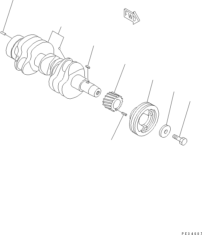 PULLEY,(TROPICAL SPEC.) YM129550-21650 KOMATSU