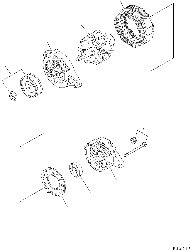 ALTERNATOR A. (40A) YM129612-77240 KOMATSU