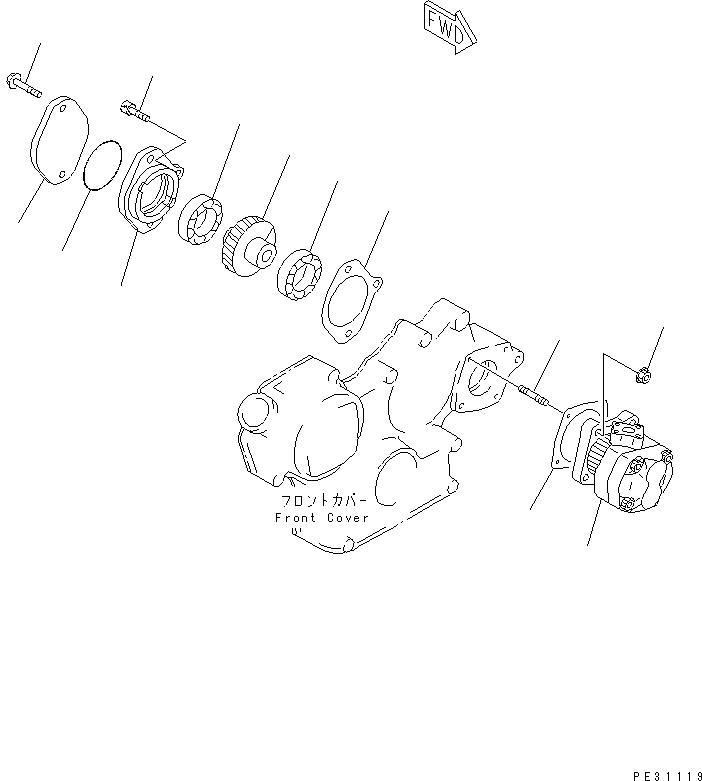 DRIVE GEAR ASS'Y YM129136-26000 KOMATSU
