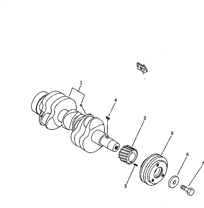 CRANKSHAFT ASS'Y YM719811-21700 KOMATSU